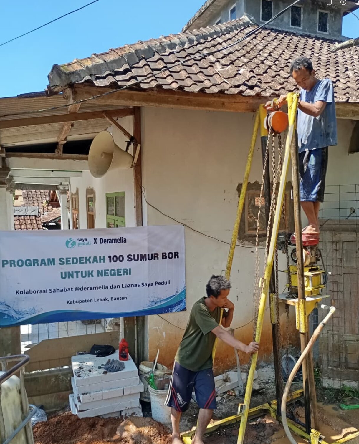 Pembangunan Sumur Bor di Musholla Cilengkong, Banten, Telah Selesai