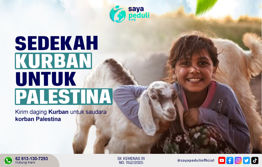 Banner sedekah kurban untuk Palestina