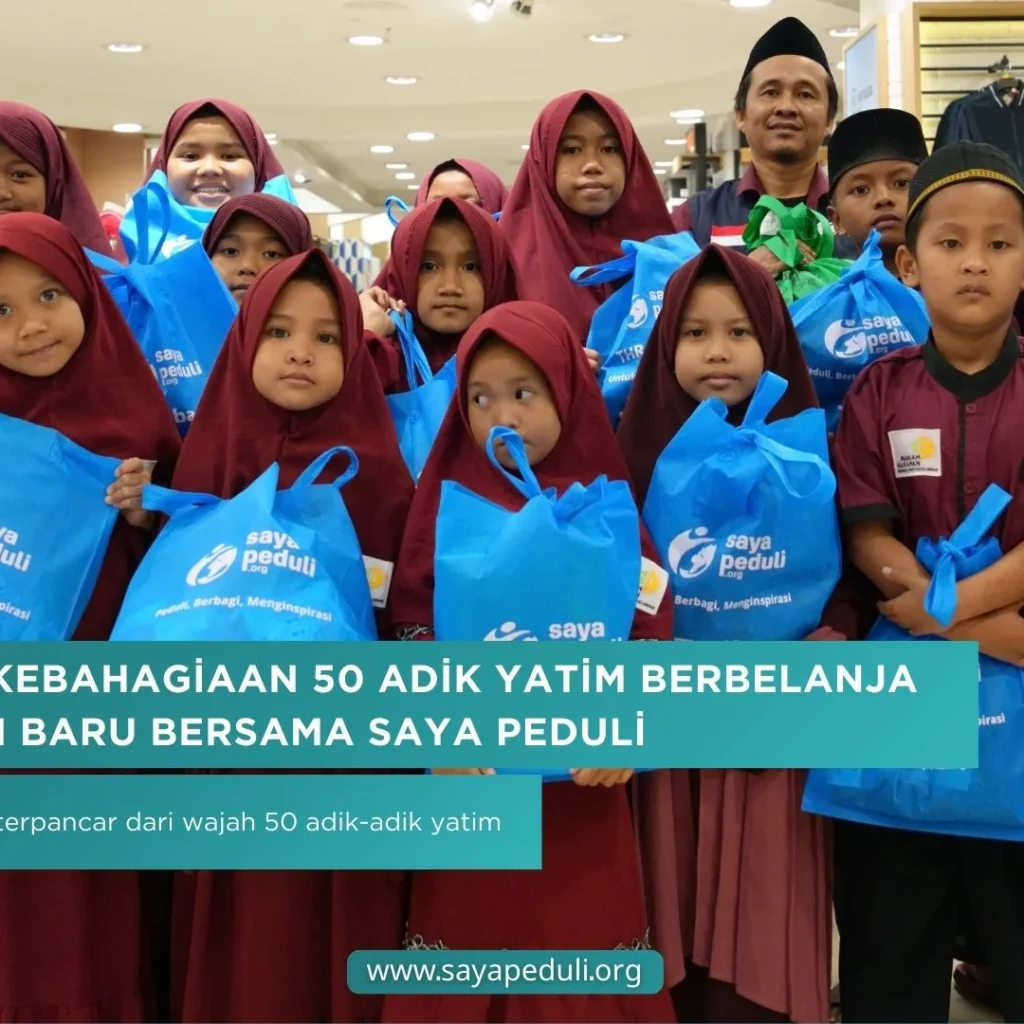 Momen Kebahagiaan 50 Adik Yatim Berbelanja Pakaian Baru Bersama Saya Peduli
