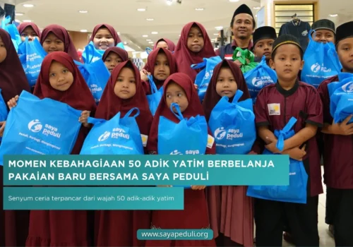 Momen Kebahagiaan 50 Adik Yatim Berbelanja Pakaian Baru Bersama Saya Peduli