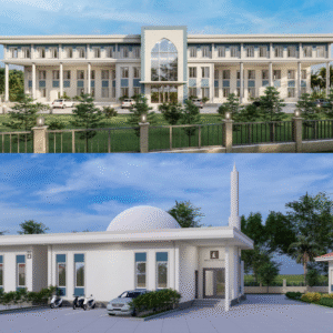 Pembangunan masjid, pesantren, dan wakaf sumur untuk syiar Islam